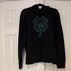 Dodgers Black Sweater with Green Clover